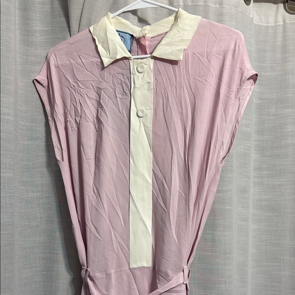 Prada Pink and Cream Women's dress